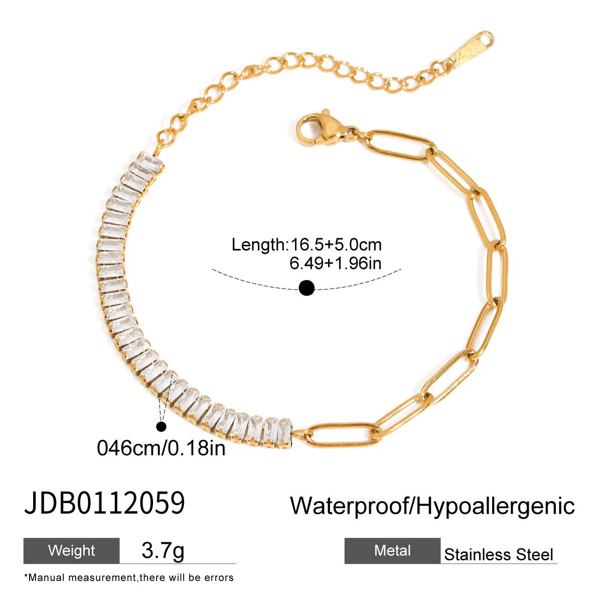 Titanium steel jewelry, stainless steel layered bracelets, light luxury high-end non-fading jewelry, tennis chains