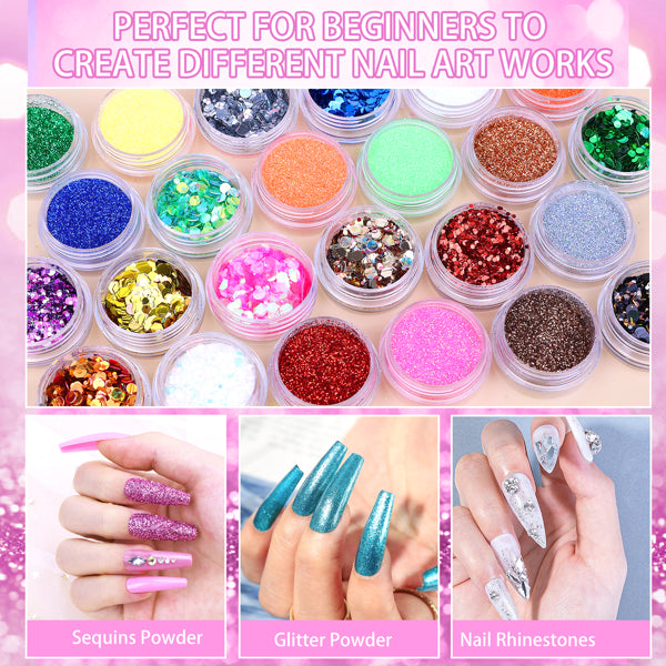 Acrylic Nail Kit with Nail Drill and UV Light, Birthday Gifts for Women, Valentines Day Gifts for Girls, Professional Nail Kit Acrylic Set with Everything for Beginner