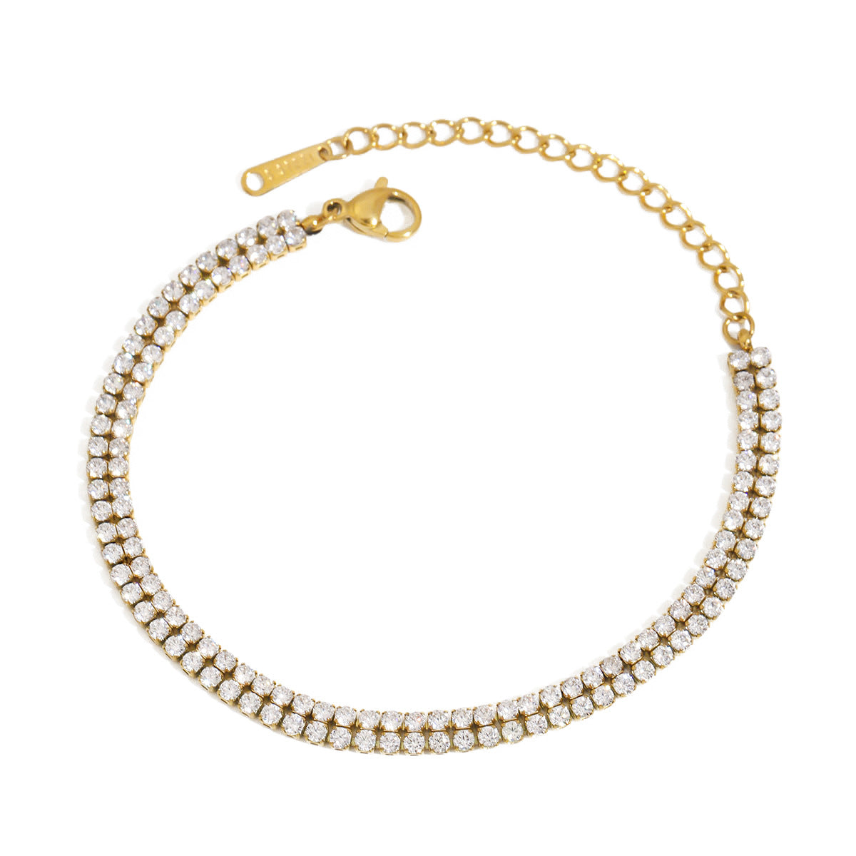 Titanium steel jewelry, stainless steel layered bracelets, light luxury high-end non-fading jewelry, tennis chains