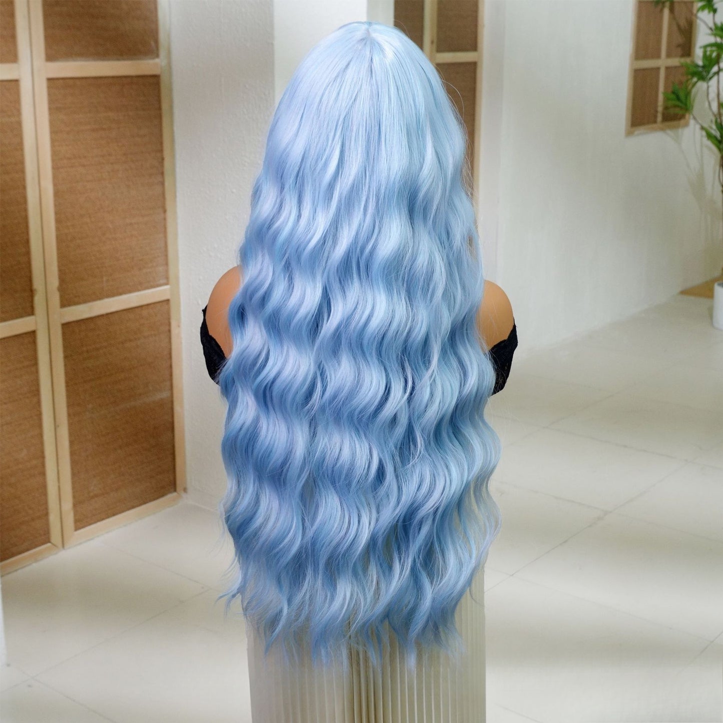 Full Wig for Women Christmas Halloween Costume with Bangs and Big Waves Cosplay Wig