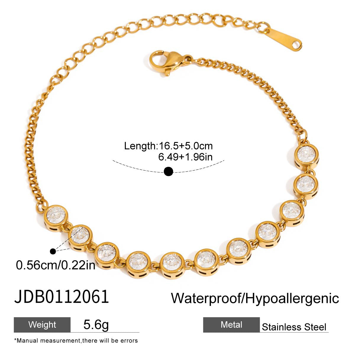 Titanium steel jewelry, stainless steel layered bracelets, light luxury high-end non-fading jewelry, tennis chains