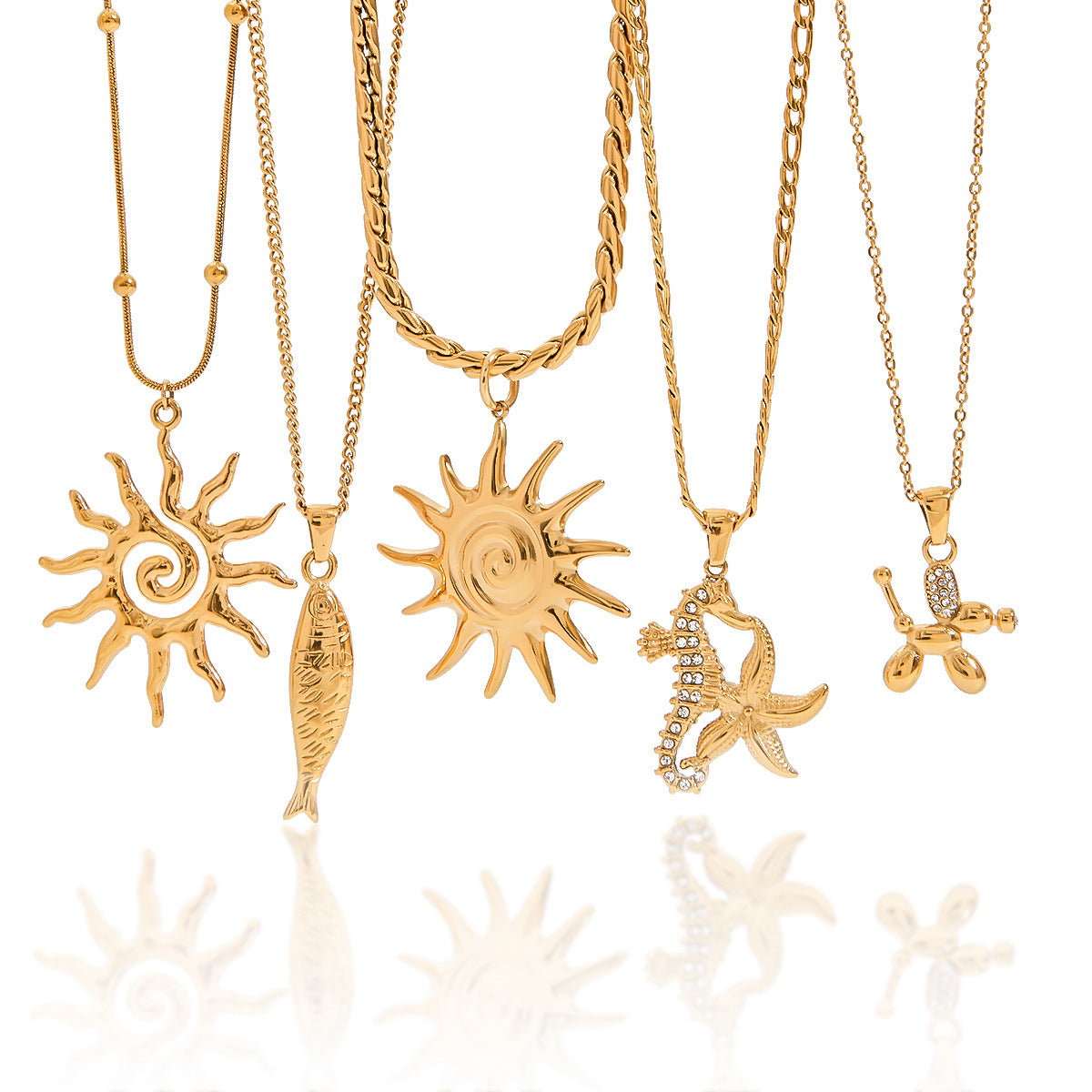 Stainless steel holiday jewelry titanium steel necklace light luxury high-end clavicle chain
