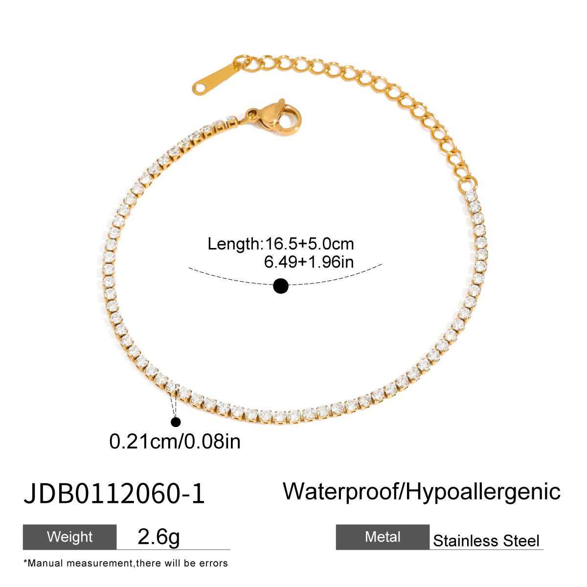 Titanium steel jewelry, stainless steel layered bracelets, light luxury high-end non-fading jewelry, tennis chains