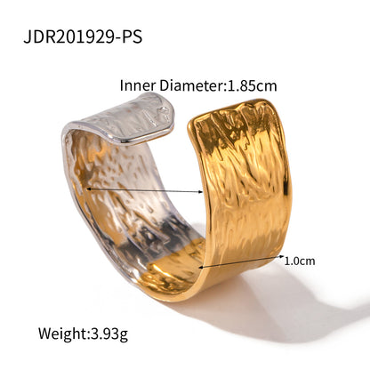 Stainless steel flower ring high-end ins ring jewelry cross-border jewelry titanium steel exaggerated rings