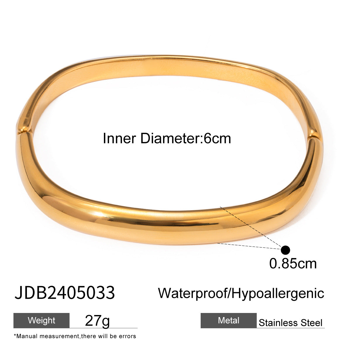 Stainless Steel Exaggerated Gold Bracelet High-end Open Bracelet Titanium Steel Jewelry Bracelet