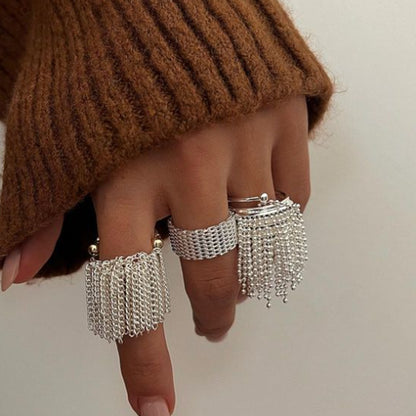 Stainless steel flower ring high-end ins ring jewelry cross-border jewelry titanium steel exaggerated rings