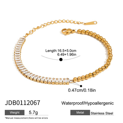 Titanium steel jewelry, stainless steel layered bracelets, light luxury high-end non-fading jewelry, tennis chains