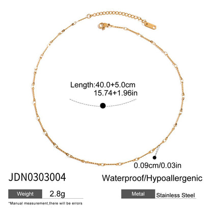 Rhinestone titanium steel necklace does not fade light luxury clavicle chain stainless steel jewelry high-end
