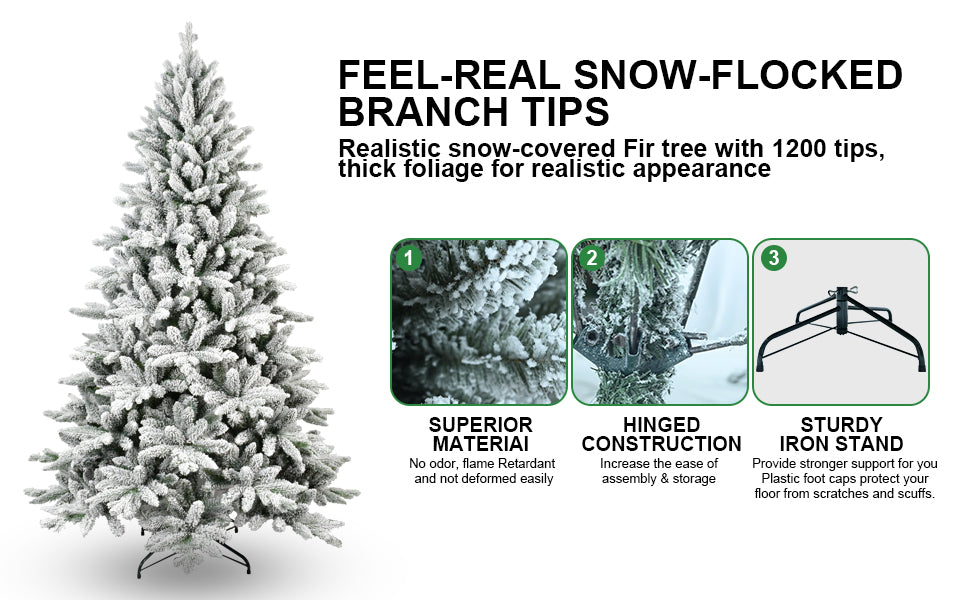 Luxury Snow White Xmas Tree with Encrypted PE/PVC Tips - Full & Realistic for Holiday Decor
