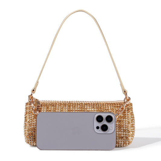 Fashion Triangle King Bag Single Shoulder Crossbody Bag Diamond-Studded Bag Evening Bag