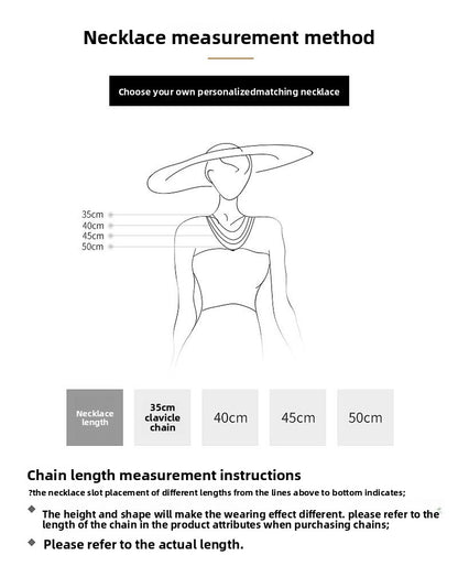 Stainless steel water drop glass pendant necklace light luxury high-end clavicle chain does not fade titanium steel necklace