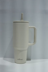 40oz Large Capacity Tumbler with Handle - Vacuum Insulated Stainless Steel Travel Mug, Keeps Drinks Ice Cold 24H+ for Gym, Work & Road Trips