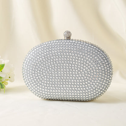 Sparkly Rhinestone Clutch Purse for Women - Elegant Wedding Party Bag with Detachable Chain