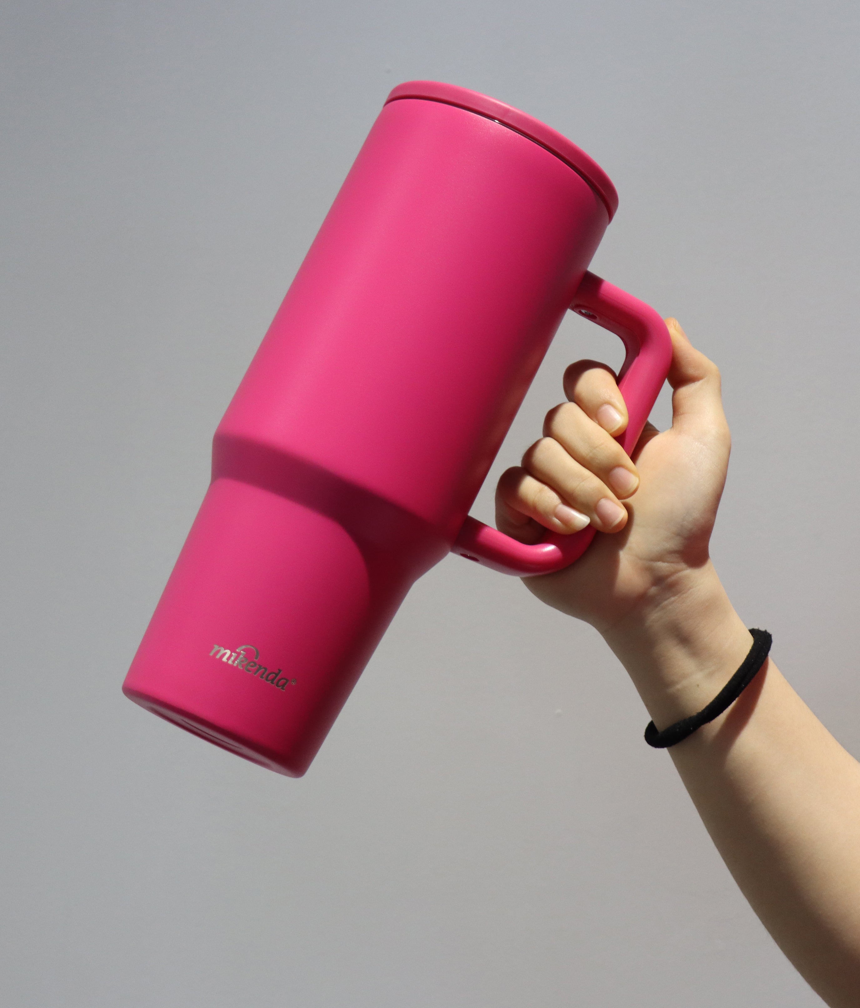 40oz Large Capacity Tumbler with Handle - Vacuum Insulated Stainless Steel Travel Mug, Keeps Drinks Ice Cold 24H+ for Gym, Work & Road Trips