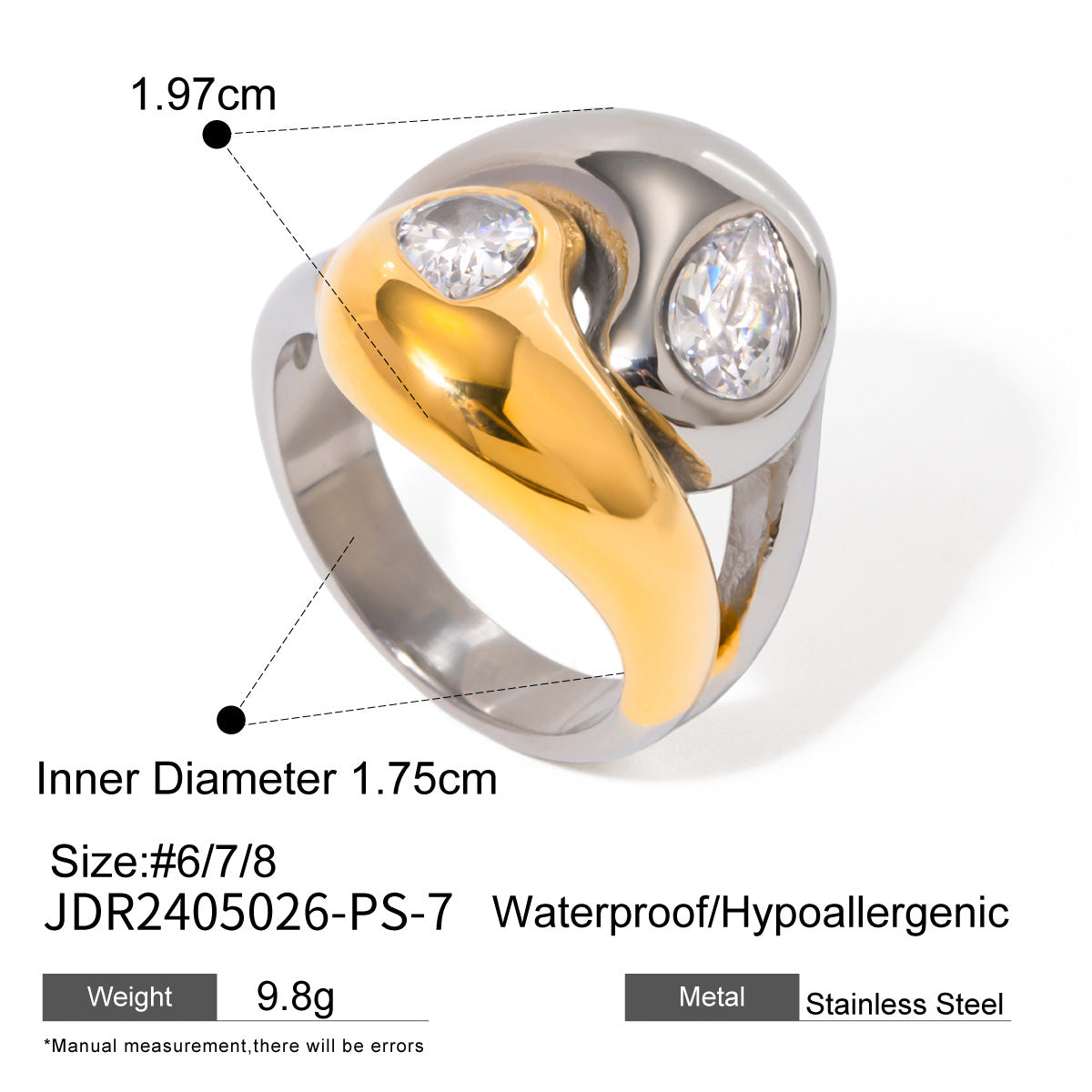 Stainless steel flower ring high-end ins ring jewelry cross-border jewelry titanium steel exaggerated rings