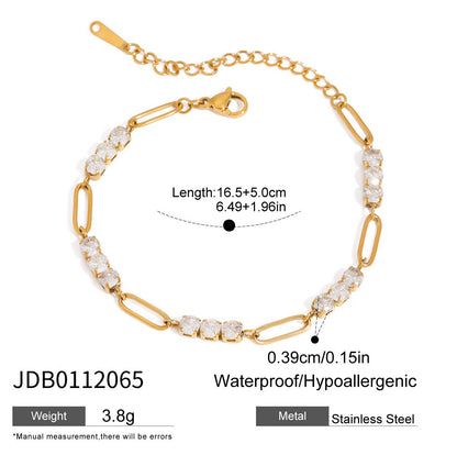 Titanium steel jewelry, stainless steel layered bracelets, light luxury high-end non-fading jewelry, tennis chains