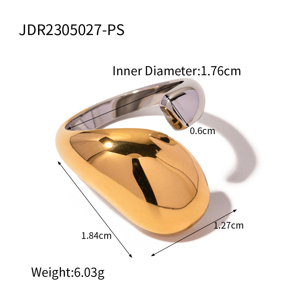 Stainless steel flower ring high-end ins ring jewelry cross-border jewelry titanium steel exaggerated rings
