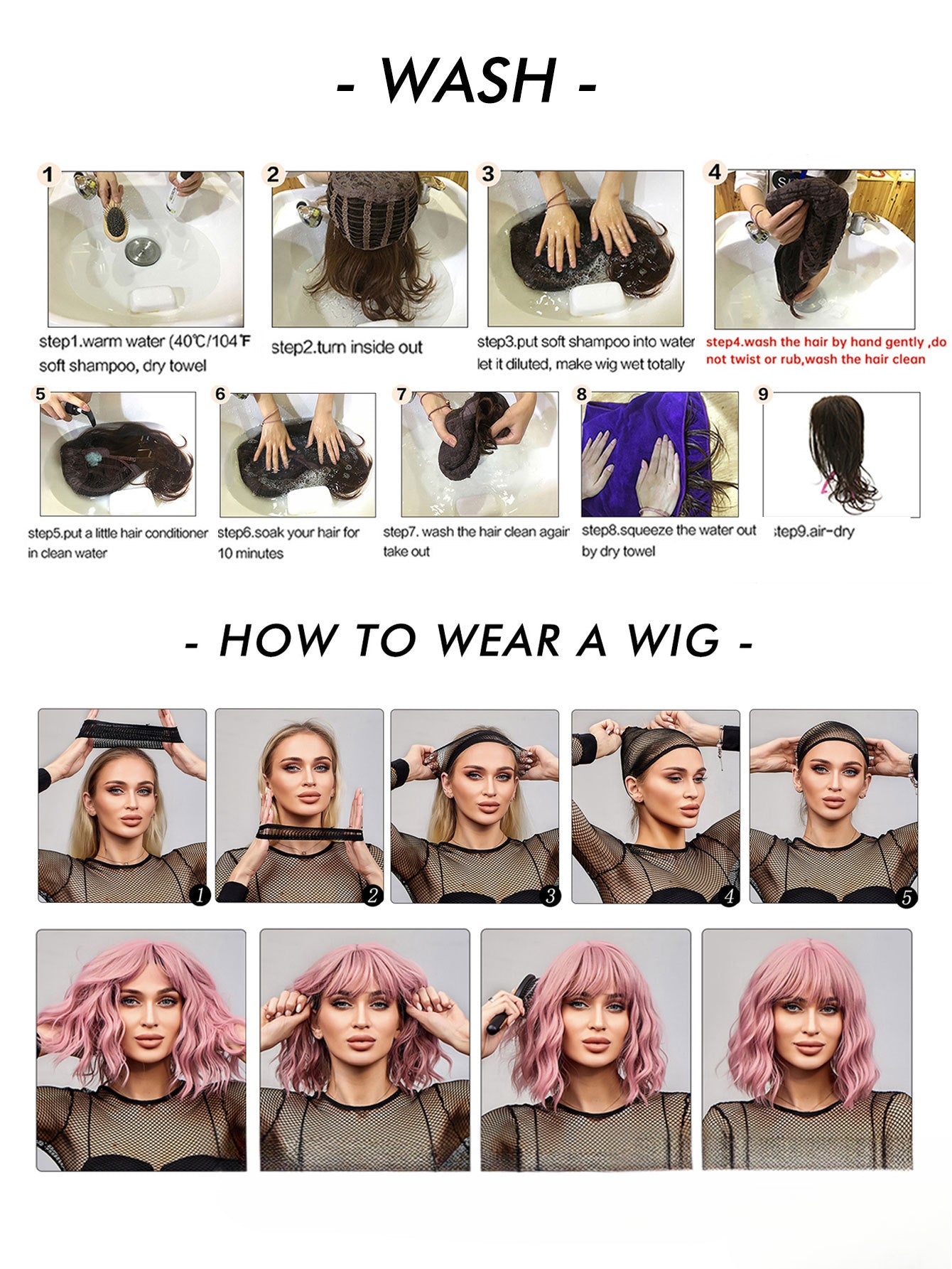 Full Wig for Women Christmas Halloween Costume with Bangs and Big Waves Cosplay Wig
