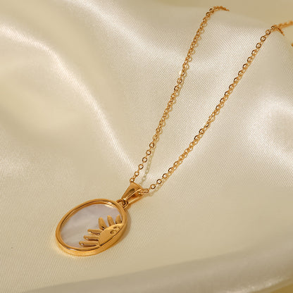 French  Retro Titanium Steel Heart Necklace Stainless Steel Zircon Heart Pendant Necklace for Women