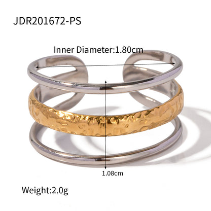 Stainless steel flower ring high-end ins ring jewelry cross-border jewelry titanium steel exaggerated rings