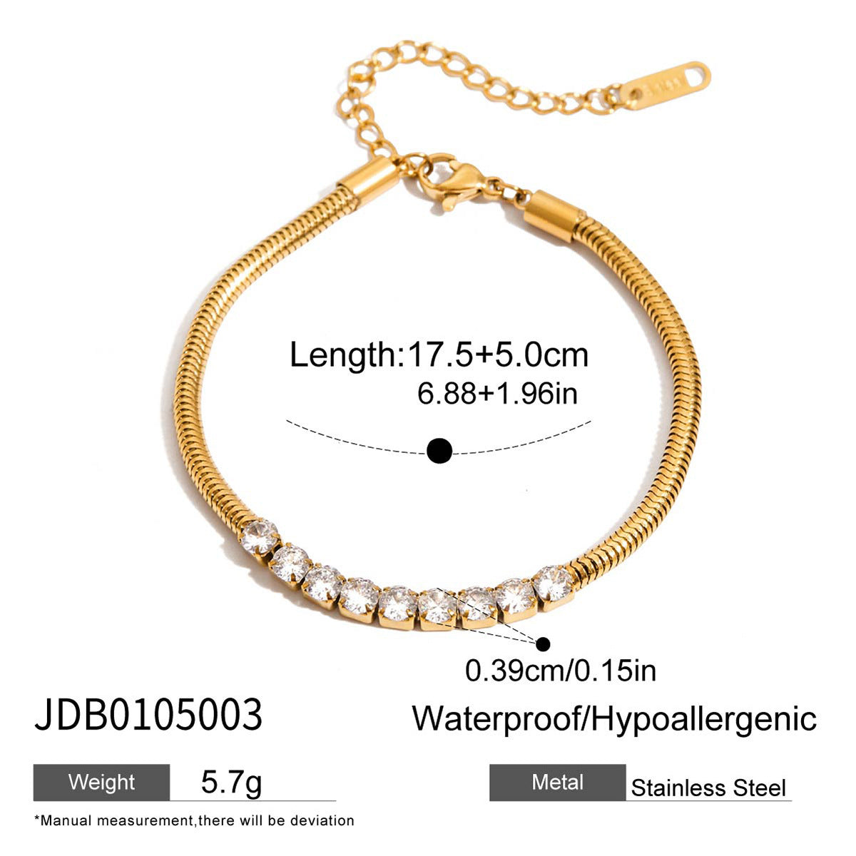 Stainless steel water drop glass pendant necklace light luxury high-end clavicle chain does not fade titanium steel necklace
