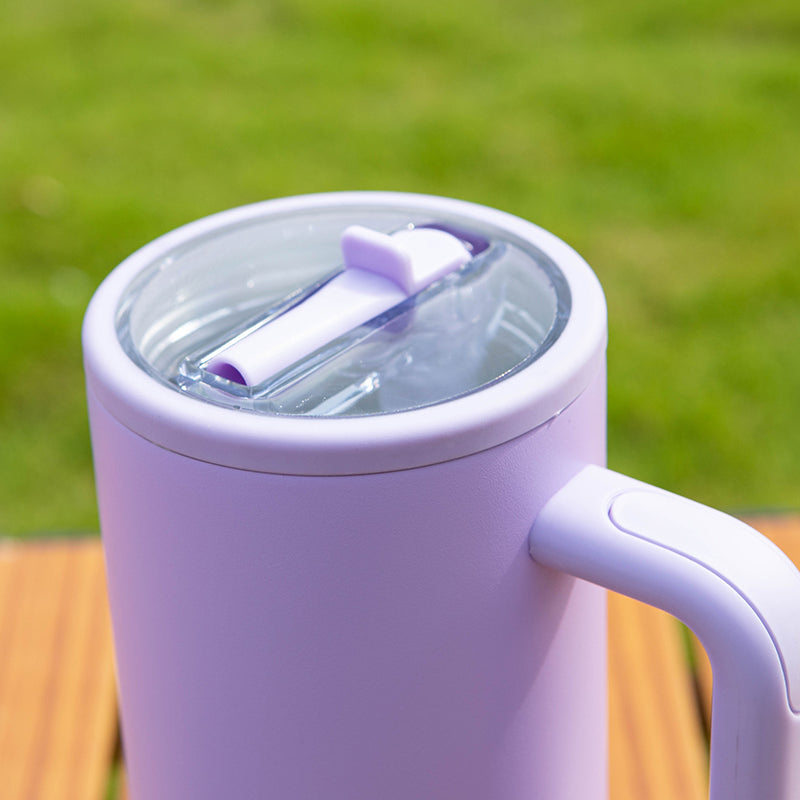 40oz Large Capacity Tumbler with Handle - Vacuum Insulated Stainless Steel Travel Mug, Keeps Drinks Ice Cold 24H+ for Gym, Work & Road Trips