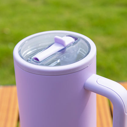 40oz Large Capacity Tumbler with Handle - Vacuum Insulated Stainless Steel Travel Mug, Keeps Drinks Ice Cold 24H+ for Gym, Work & Road Trips