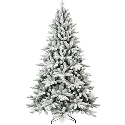 Luxury Snow White Xmas Tree with Encrypted PE/PVC Tips - Full & Realistic for Holiday Decor