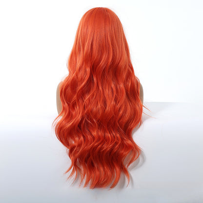 Full Wig for Women Christmas Halloween Costume with Bangs and Big Waves Cosplay Wig
