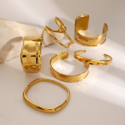 Stainless Steel Exaggerated Gold Bracelet High-end Open Bracelet Titanium Steel Jewelry Bracelet
