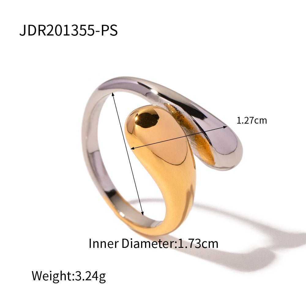 Stainless steel flower ring high-end ins ring jewelry cross-border jewelry titanium steel exaggerated rings