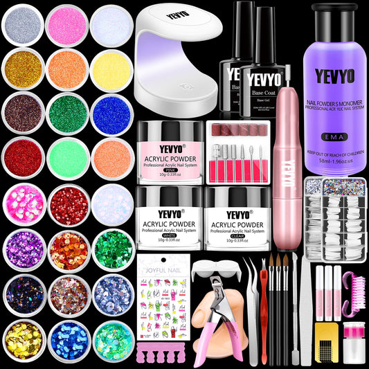 Acrylic Nail Kit with Nail Drill and UV Light, Birthday Gifts for Women, Valentines Day Gifts for Girls, Professional Nail Kit Acrylic Set with Everything for Beginner