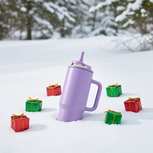 40oz Large Capacity Tumbler with Handle - Vacuum Insulated Stainless Steel Travel Mug, Keeps Drinks Ice Cold 24H+ for Gym, Work & Road Trips