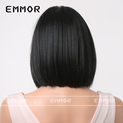 Gradient Gray Bob Shoulder-Length Wig Short Hair Full Wig