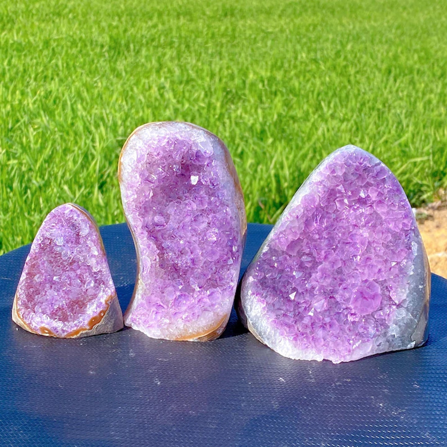 Raw Amethyst Geode Specimen for Healing & Chakra Balancing - Natural Rough Crystal Cluster for Spiritual Wellness & Office Decor