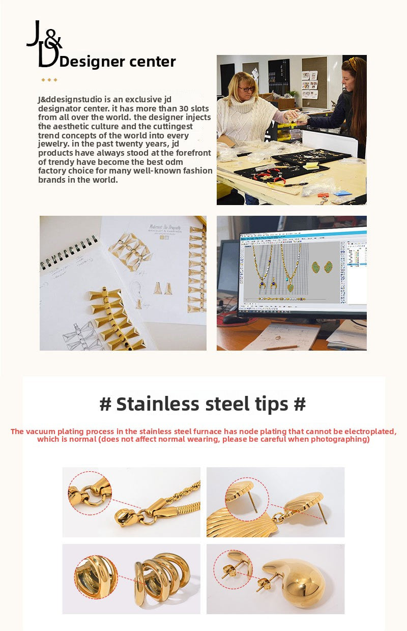 Stainless steel gold exaggerated ring high-end ins ring cross-border jewelry titanium steel rings