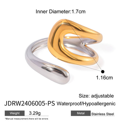 Stainless steel flower ring high-end ins ring jewelry cross-border jewelry titanium steel exaggerated rings