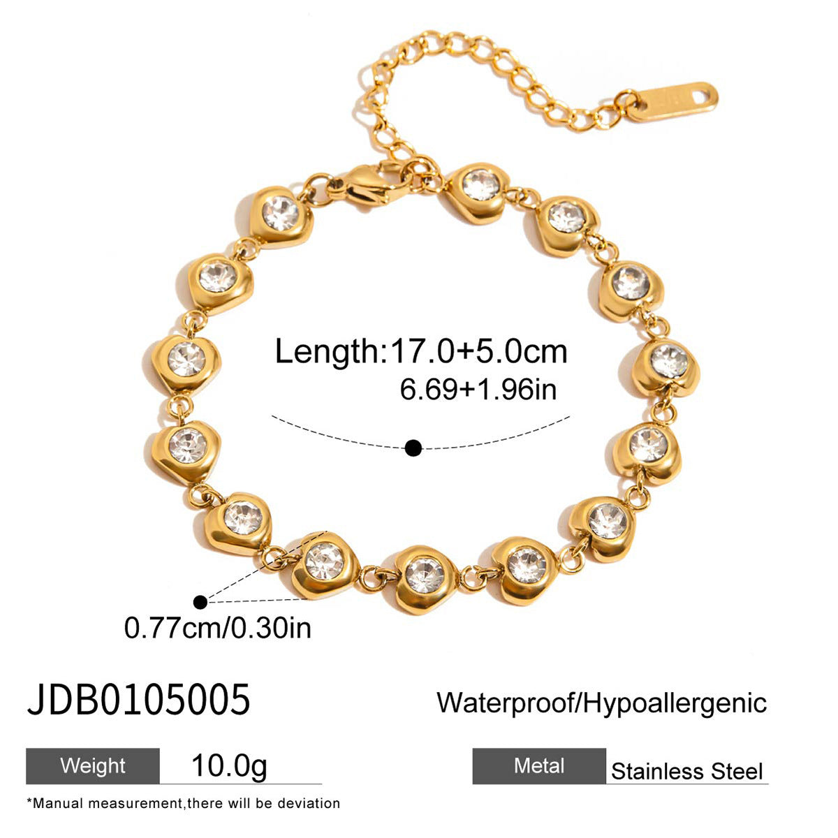 Stainless steel water drop glass pendant necklace light luxury high-end clavicle chain does not fade titanium steel necklace