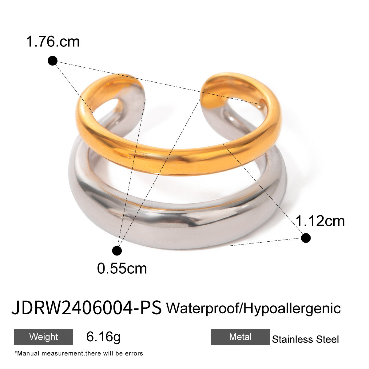 Stainless steel flower ring high-end ins ring jewelry cross-border jewelry titanium steel exaggerated rings
