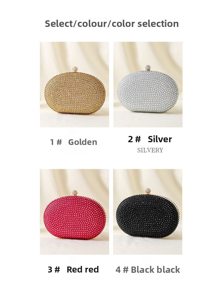 Sparkly Rhinestone Clutch Purse for Women - Elegant Wedding Party Bag with Detachable Chain