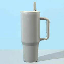 40oz Large Capacity Tumbler with Handle - Vacuum Insulated Stainless Steel Travel Mug, Keeps Drinks Ice Cold 24H+ for Gym, Work & Road Trips