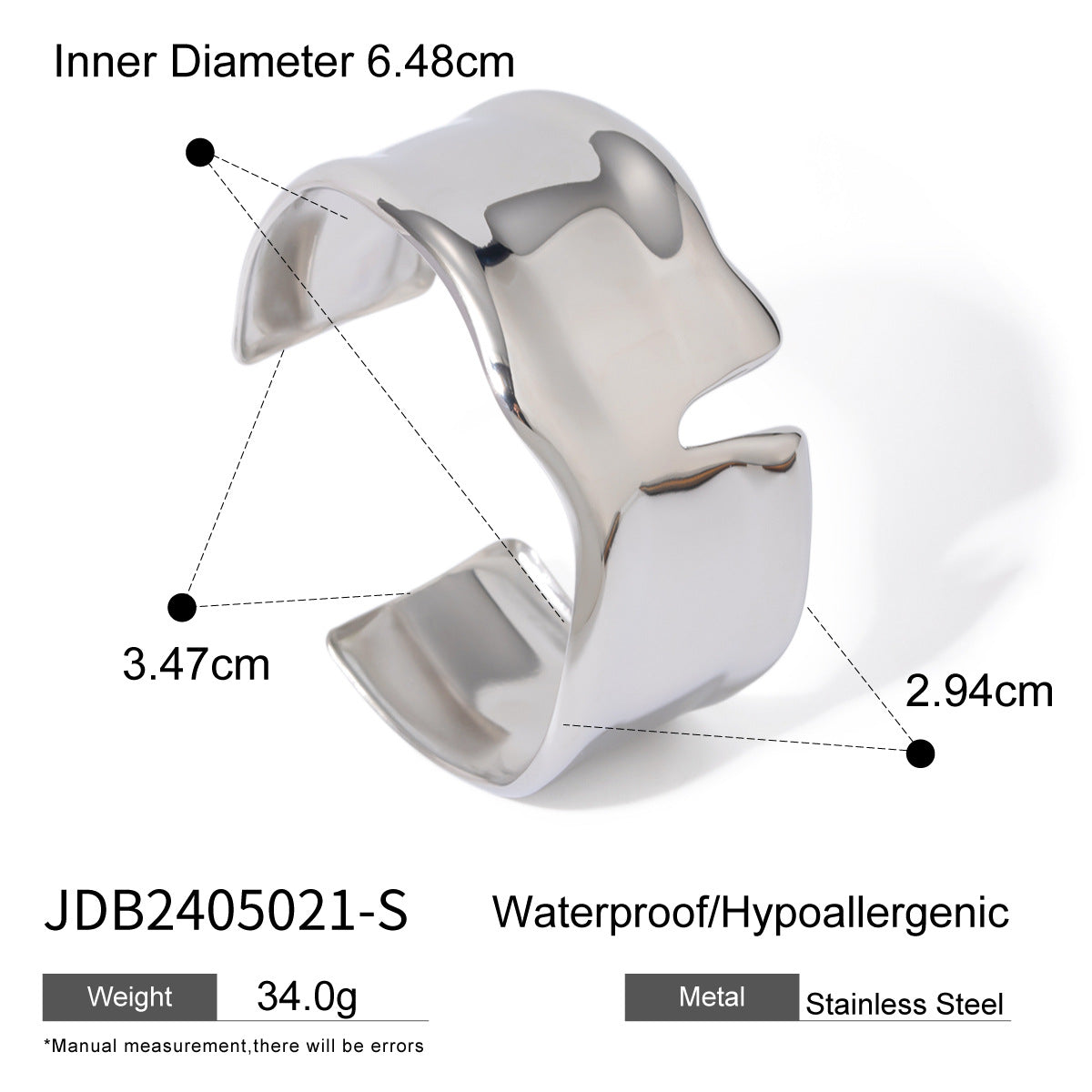 Stainless Steel Exaggerated Gold Bracelet High-end Open Bracelet Titanium Steel Jewelry Bracelet