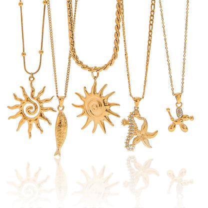 Stainless steel holiday jewelry titanium steel necklace light luxury high-end clavicle chain
