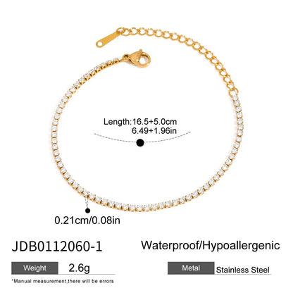 Titanium steel jewelry, stainless steel layered bracelets, light luxury high-end non-fading jewelry, tennis chains